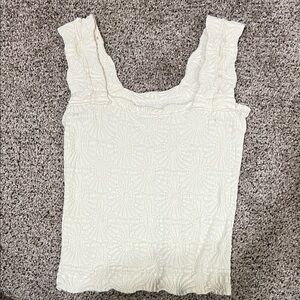 Elegant Cream Sleeveless Top